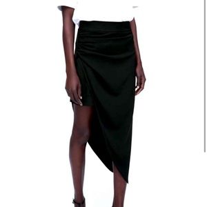 Zara Asymmetric Black Skirt